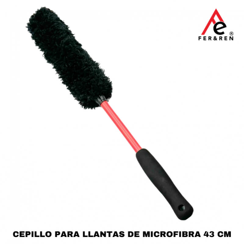 Cepillo para Llantas de Microfibra 43 cm | FER&REN - Herramienta Profesional para Detallado Automotriz