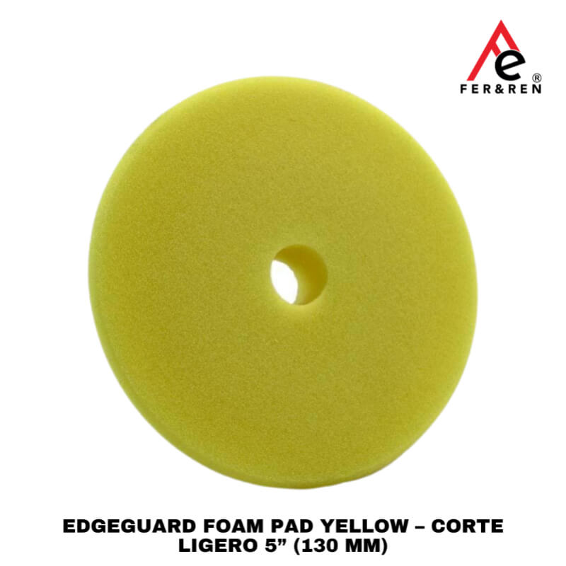EdgeGuard Foam Pad Yellow 5” (130 mm) – Pad de Corte Ligero Profesional | Buff and Shine