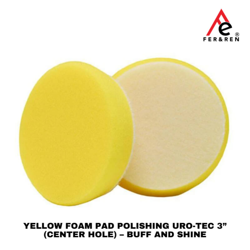 Yellow Foam Pad Polishing URO-TEC 3” (Center Hole) – Buff and Shine