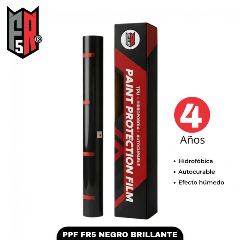 PPF FR5 Negro Brillante por Rollo | 4 Años de Protección Hidrofóbica Autocurable | Piano Black para Car Wrapping – Fer&Ren