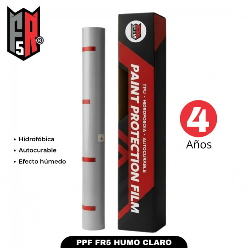 PPF FR5 Humo Claro por Metro | Película TPU Ahumada 4 Años | Hidrofóbica y Autocurable – Fer&Ren
