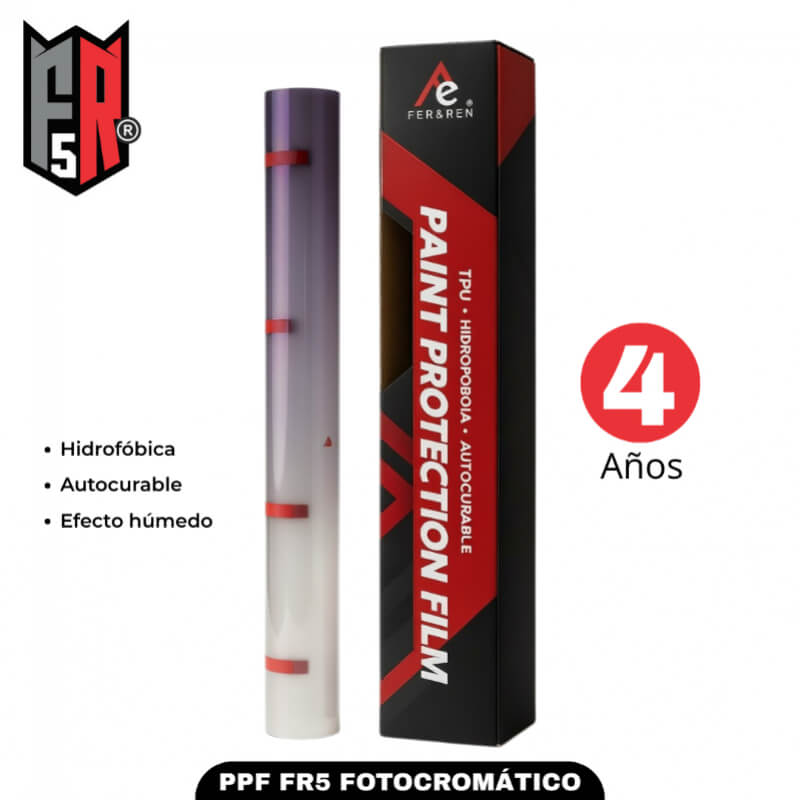 PPF FR5 Fotocromático Rollo 1.52 m | Cambio de Color UV + Hidrofóbico | 4 Años de Protección – Fer&Ren