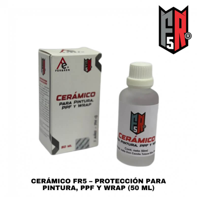 Cerámico FR5 50 ml – Recubrimiento cerámico automotriz hidrofóbico | Coating profesional para pintura, PPF y wraps | Distribuidora FerRen