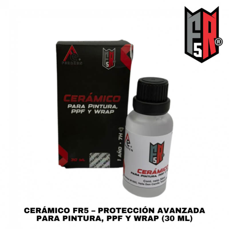 Cerámico FR5 30 ml – Recubrimiento cerámico automotriz hidrofóbico avanzado | Coating profesional para pintura, PPF y wraps | Distribuidora FerRen
