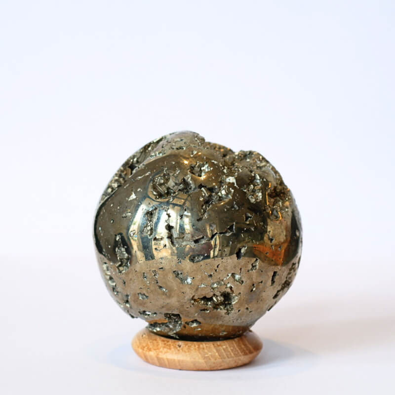 Esfera de Pirita Pequeña, Mineral de la Abundancia y Prosperidad