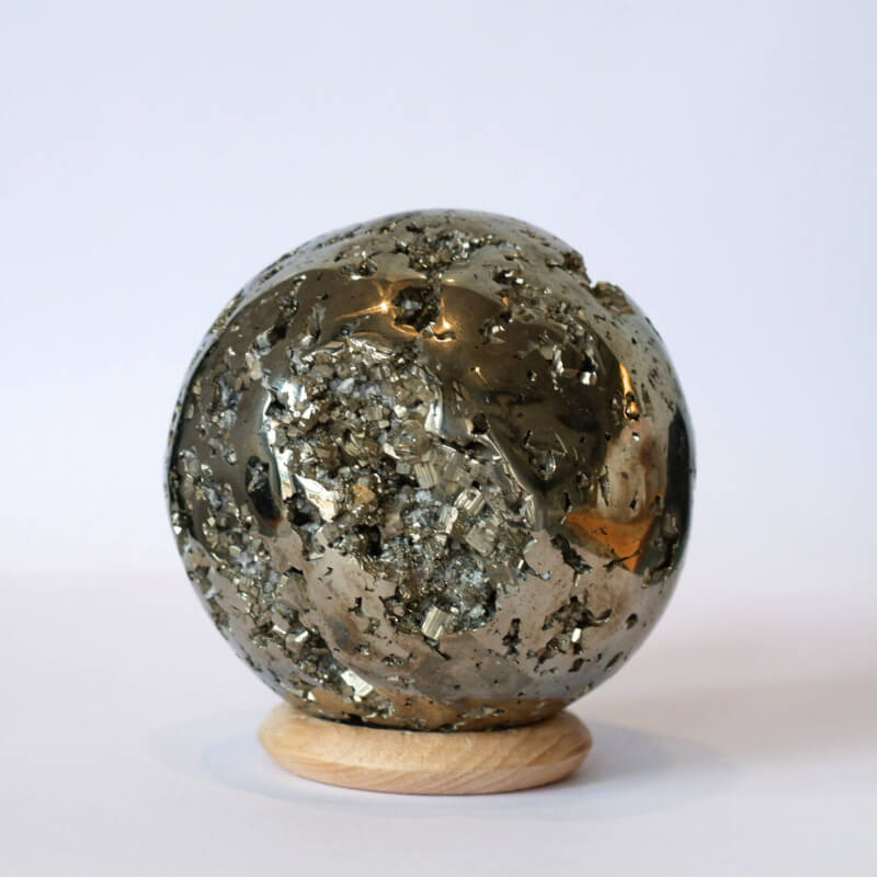 Esfera de Pirita Grande, Mineral de la Abundancia y Prosperidad