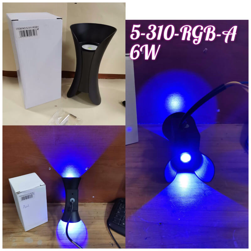 APLIQUE DE PARED AZUL 6W