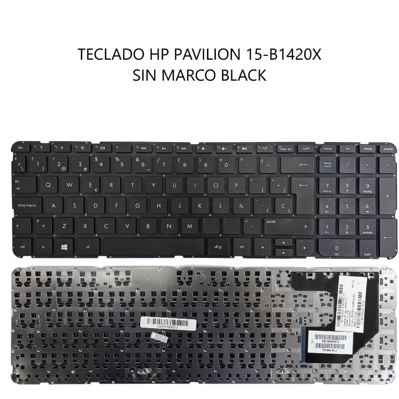 Teclado HP Pavilion 15-B1420X SIN MARCO BLACK