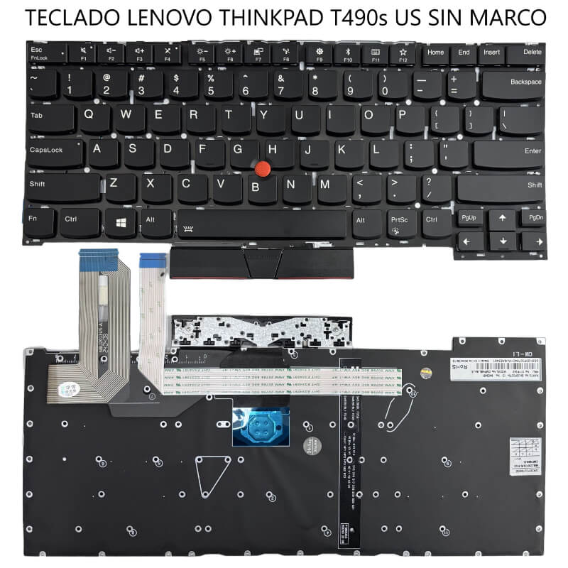 TECLADO Lenovo Thinkpad T490s US SIN MARCO T495 T495s T14s Gen 1 T14s Gen 2 Thinkpad X1 Extreme Gen 1 y Gen 2 y Gen 3