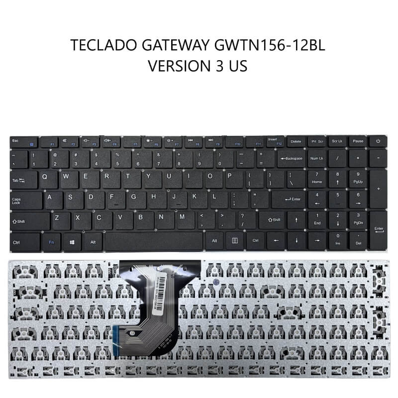 TECLADO GATEWAY GWTN156-12BL VERSION 3 US