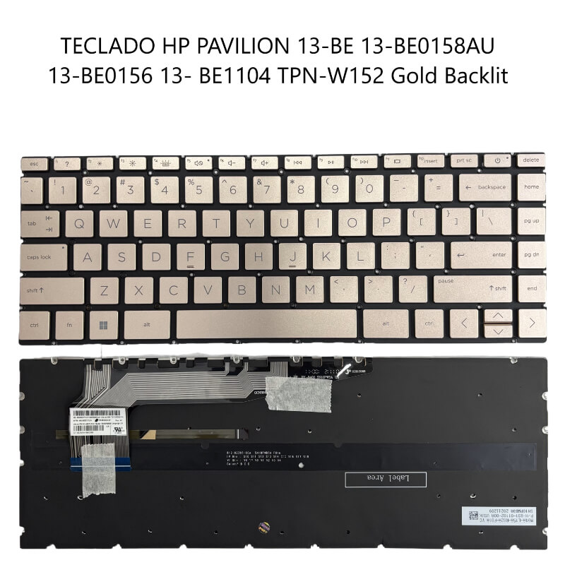 TECLADO HP Pavilion 13-BE 13-BE0158AU 13-BE0156 13- BE1104 TPN-W152