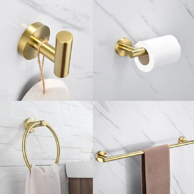 Juego de accesorios de baño dorado 4 piezas