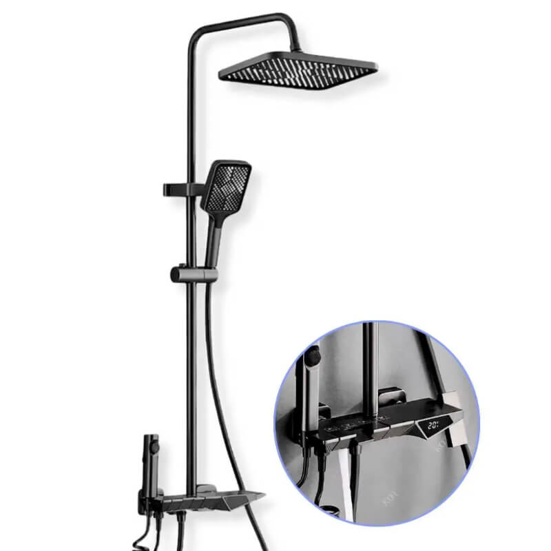 Columna de ducha pantalla led 4 funciones para calefón