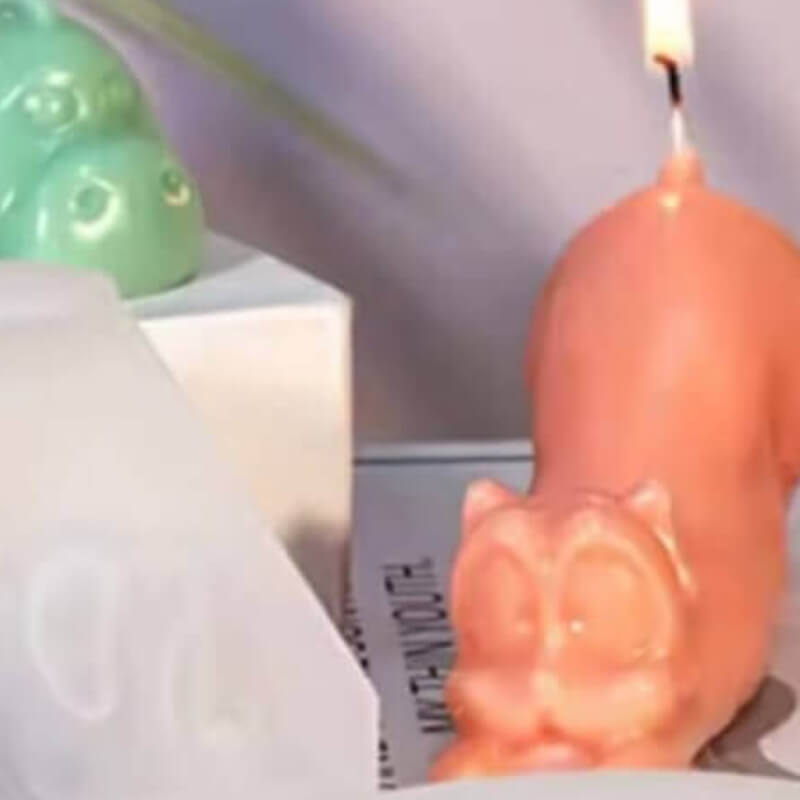 Molde de silicona con diseño de Perro acostado, para uso en velas, jabones, chocolate, resina.