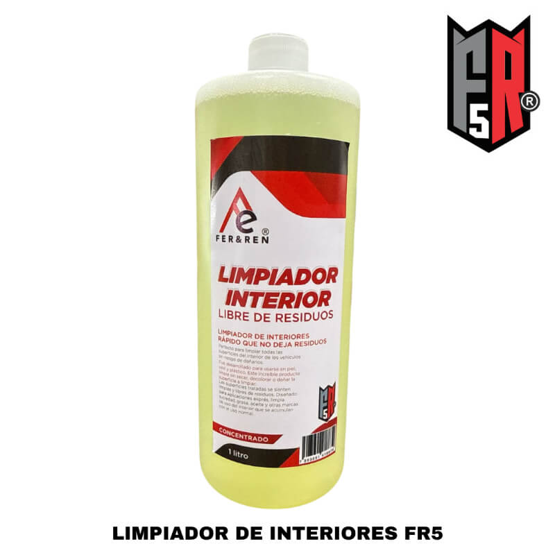 Limpiador de Interiores FR5 - 1 litro Concentrado – Fórmula Profesional para una Limpieza Segura
