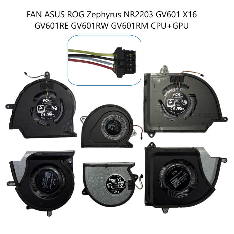 FAN ASUS ROG Zephyrus NR2203 GV601 X16 GV601RE GV601RW GV601RM CPU+GPU