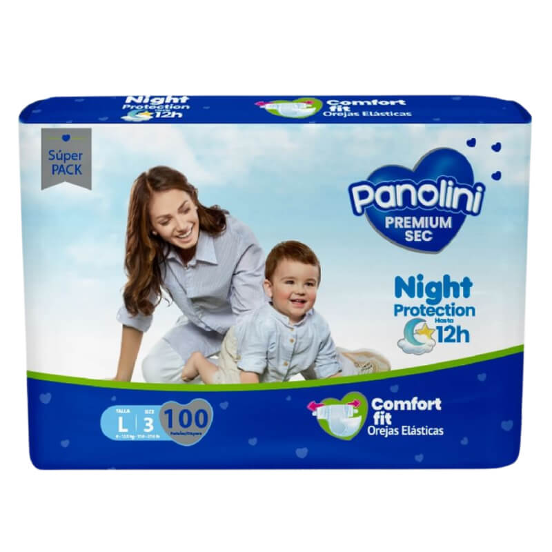 PAÑALES PANOLINI PREMIUM SEC L 100