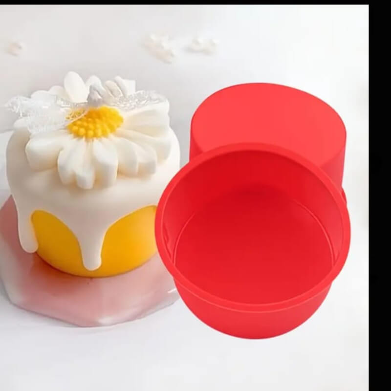Molde de silicona cilíndrico para uso en postres, velas, Alimentos, chocolate.