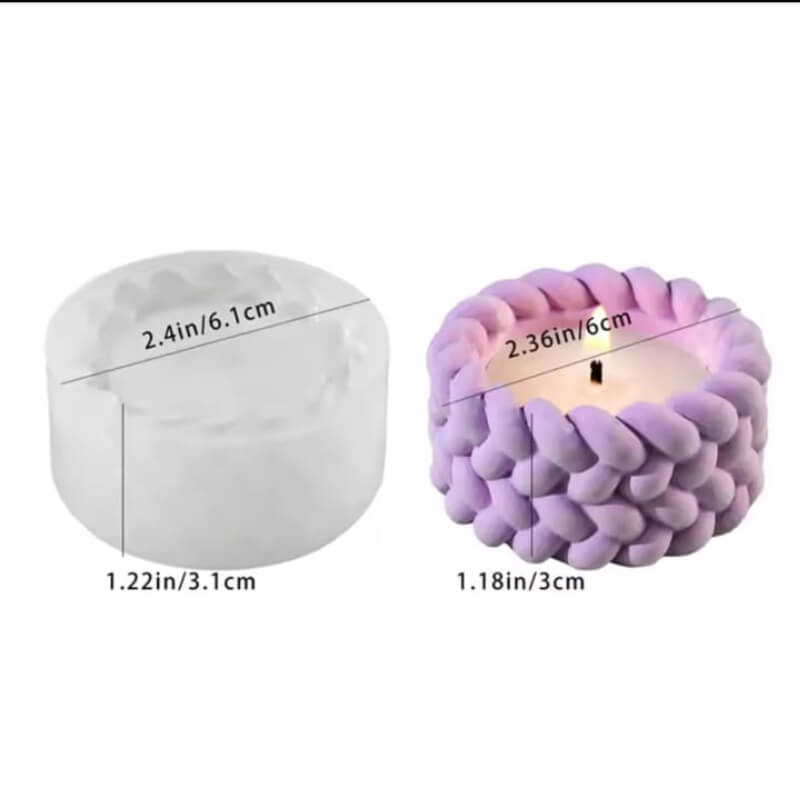 Molde silicona de Maceta cilíndrica. para uso de velas, cemento, resina, porcelana fría, yeso.