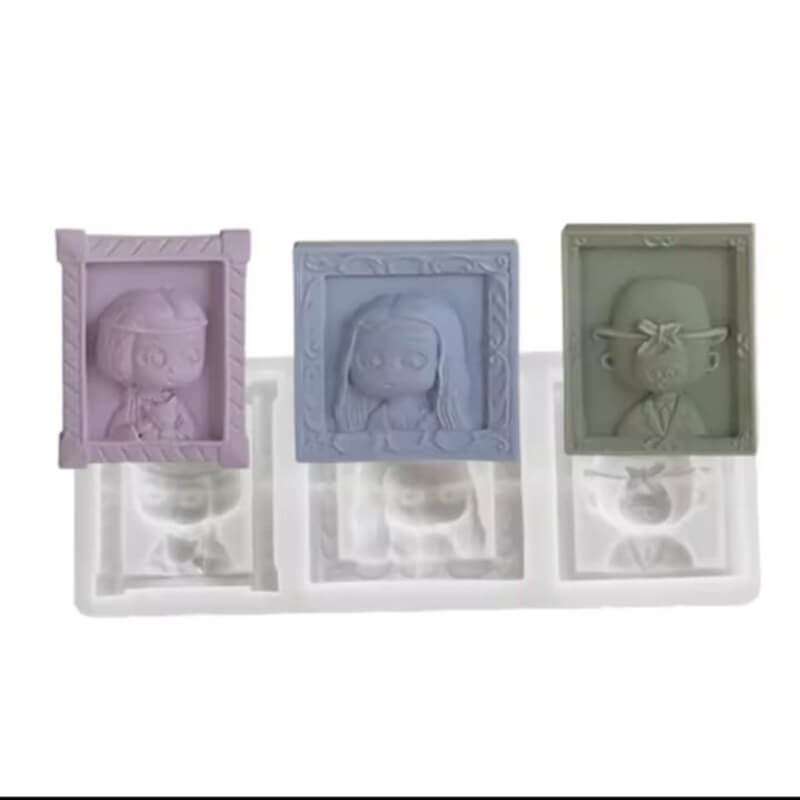 Moldes silicona de Retratos varios, 2 diseños para uso de velas, jabones, resina, porcelana fría, chocolate, alimentos. (precio individual)