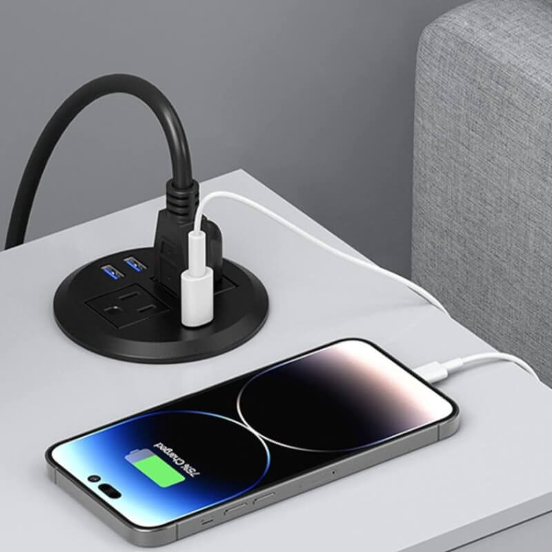 Tomacorriente empotrado con USB & C