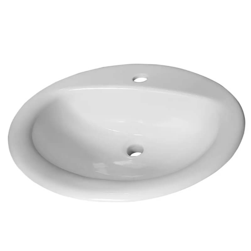 Lavamanos blanco empotrado