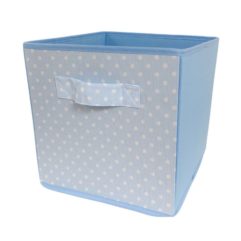 Caja Organizadora Celeste puntos grandes blancos