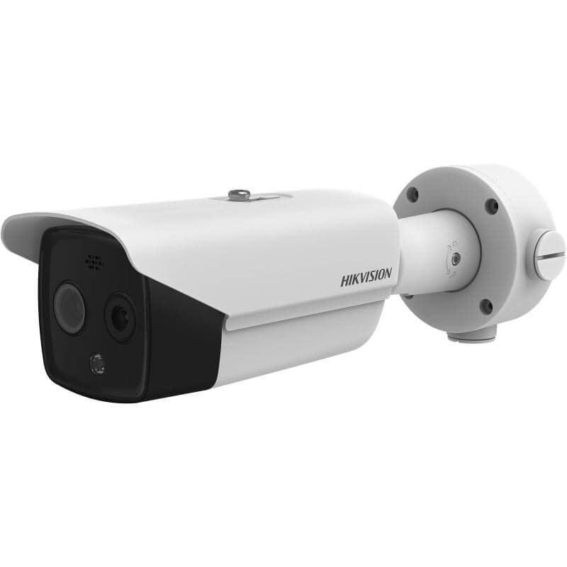 Hikvision | Cámara Bala Térmica y Óptica DS-2TD2617-10/QA | Detección de Temperatura y Seguridad Perimetral