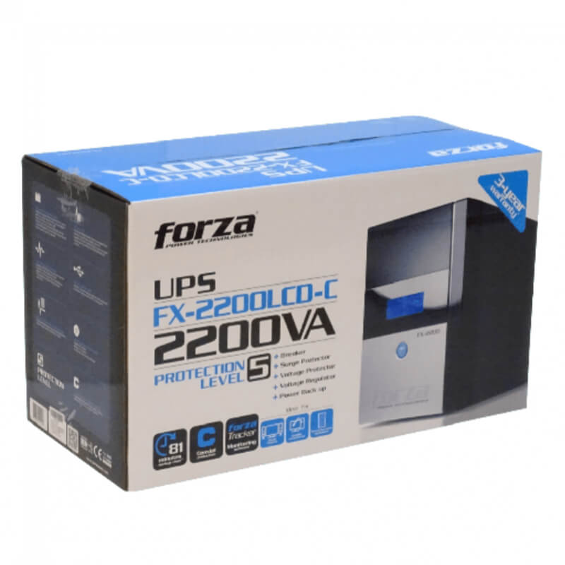 FORZA UPS FXFX2200LCD 2200VA 1200W 8 OUT 120V