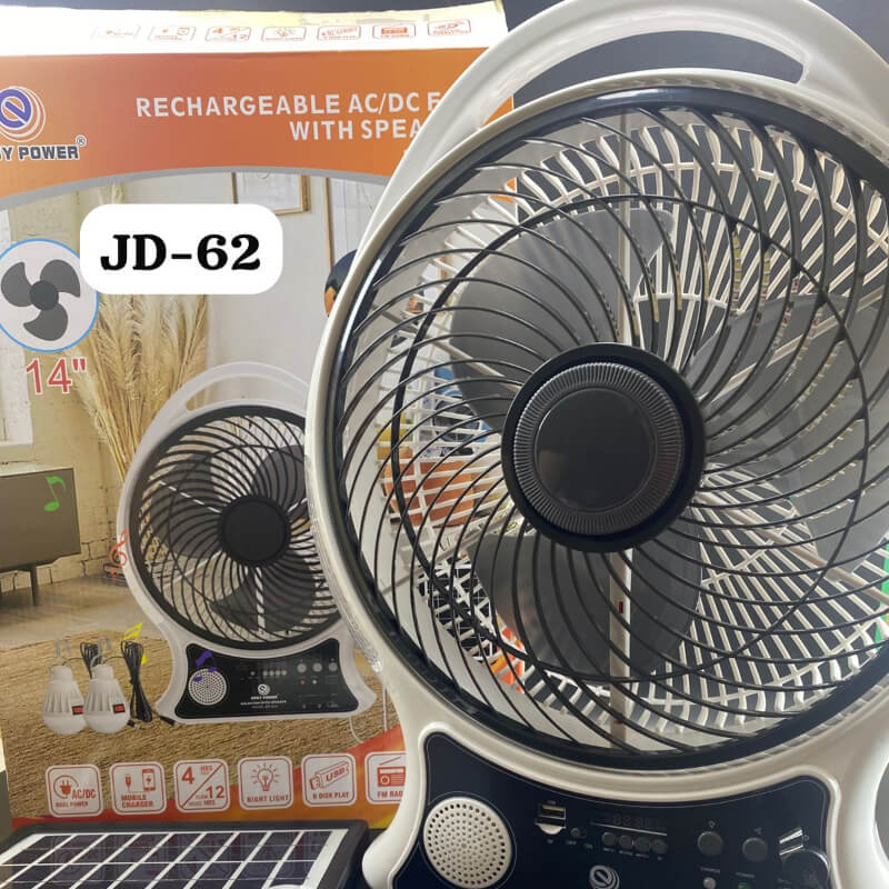 VENTILADOR SOLAR 14P 36CM 2FOCO