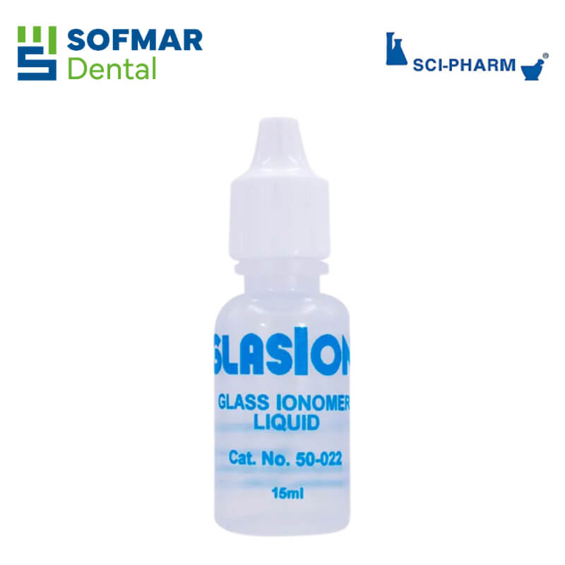 Glasion Líquido 15ml para Ionómero de Vidrio Dental – Adhesión y Protección Duradera | Depósito Dental Sofmar