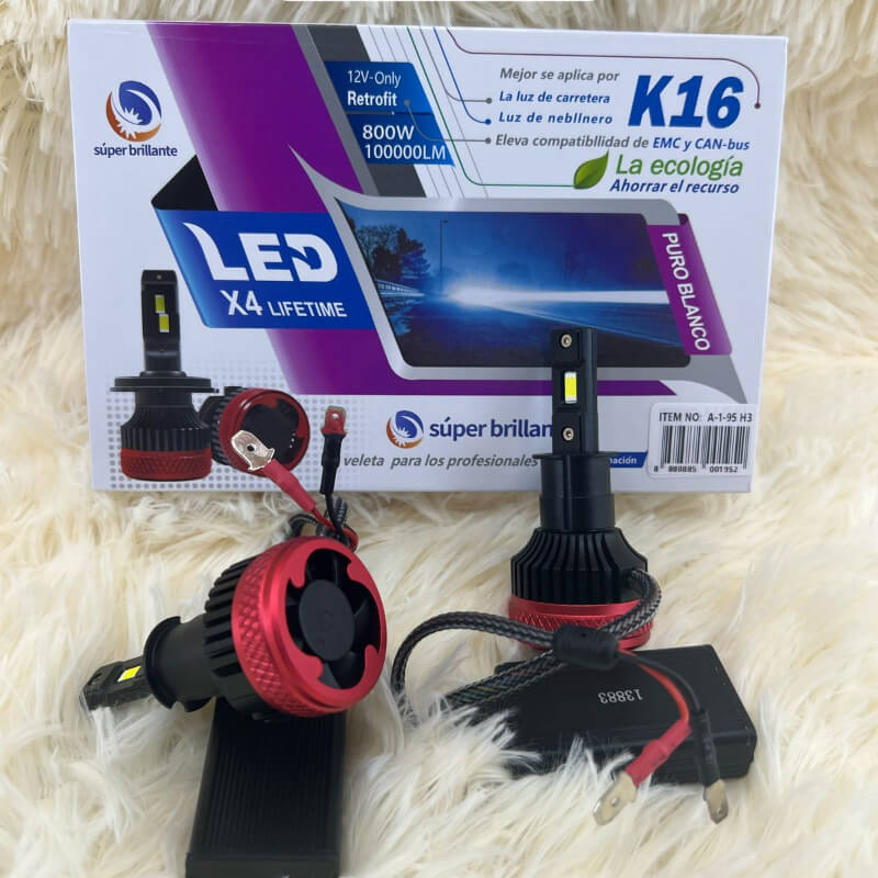LUZ LED H3 K16 800W - 100MIL LUMINES