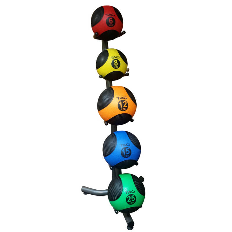 Rack para Bolas de Medicina (5 Bolas) Tag Fitness | Fitness Solutions Ecuador