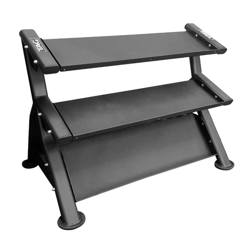 Soporte para Mancuernas HEX 3 Niveles (10 Pares) Tag Fitness | Fitness Solutions Ecuador