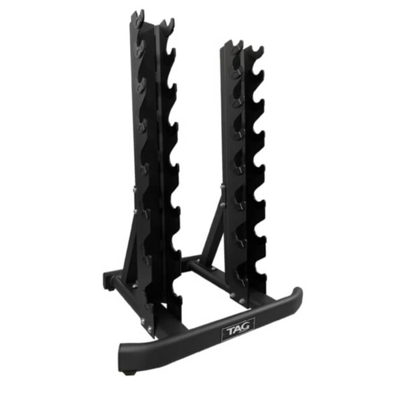 Soporte de Mancuernas Vertical HEX 8 Pares Tag Fitness | Fitness Solutions Ecuador