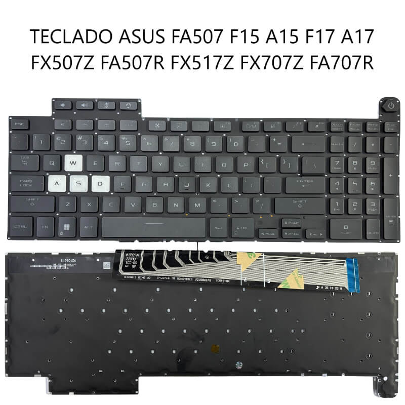 TECLADO ASUS FA507 F15 A15 F17 A17 FX507Z FA507R FX517Z FX707Z FA707R