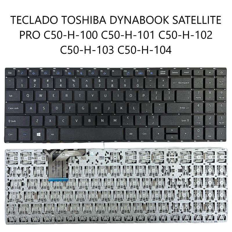 TECLADO Toshiba Dynabook Satellite Pro C50-H-100 C50-H-101 C50-H-102 C50-H-103 C50-H-104 Black