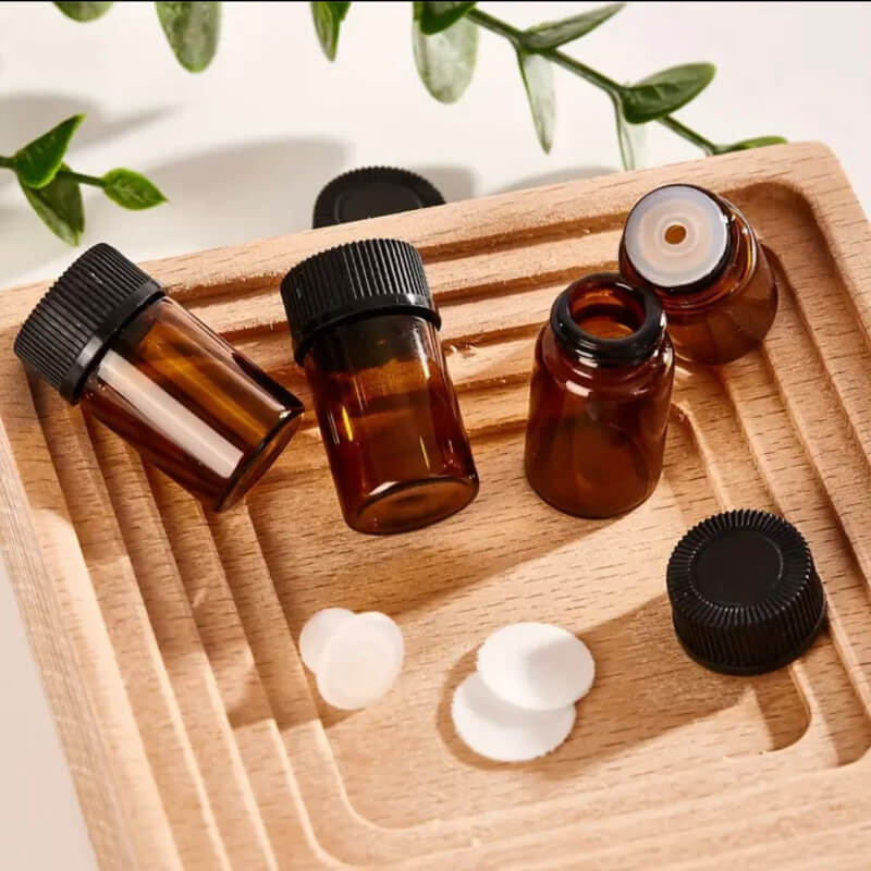 set 10 botellas de vidrio ambar (1ml)
