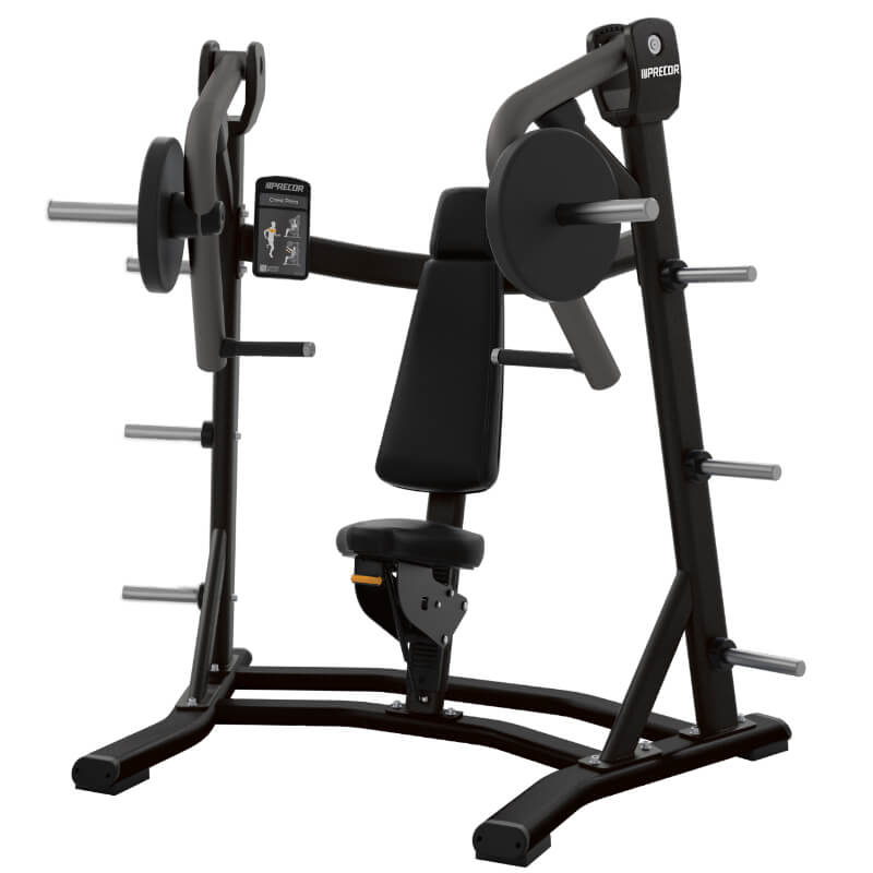 Press de pecho con carga de discos Precor serie Discovery | Fitness Solutions Ecuador