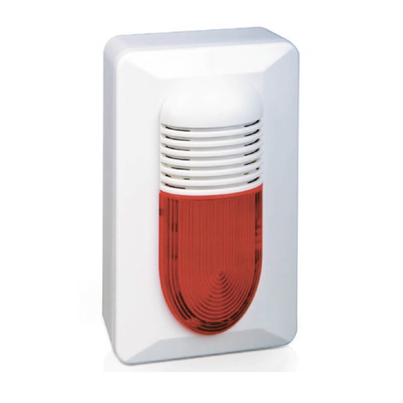 LUZ ESTROBOSCOPICA LED ROJA CON SIRENA - DIRECCIONABLE. NO REQUIERE BASE.