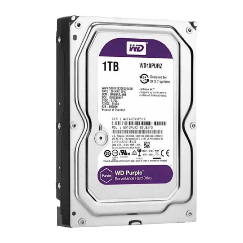 DISCO DURO 1TB SATA WESTER DIGITAL PURPLE ESPECIAL PARA VIDEOGRABACION