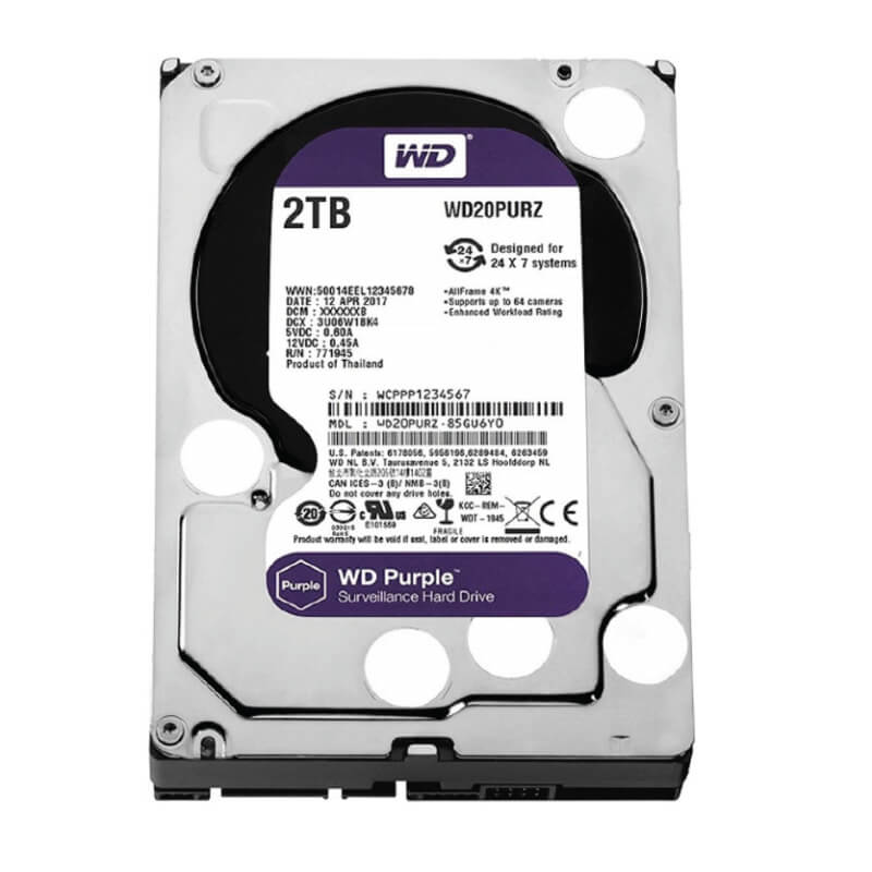 DISCO DURO 2TB SATA WESTER DIGITAL PURPLE ESPECIAL PARA VIDEOGRABACION
