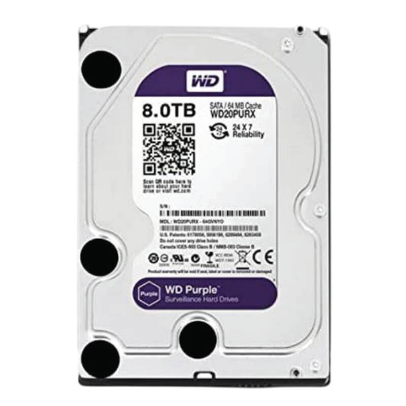 DISCO DURO 8TB SATA WESTER DIGITAL PURPLE ESPECIAL PARA VIDEOGRABACION