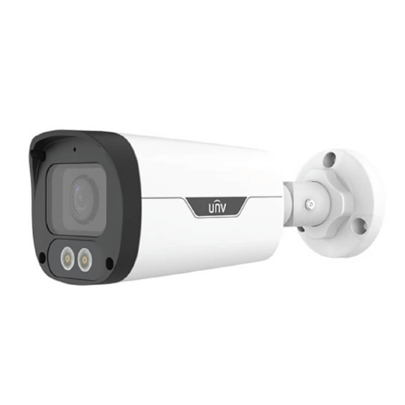 CAMARA BALA FIJA IP IR 4 MP COLORHUNTER,IR LUZ BLANCA 30 Mt,LENTE 2.8MM, MICROFONO, ULTRA H265,WDR,POE,IP67,HLC, MICRO SD,SMART INTRUSION PREVENTION,