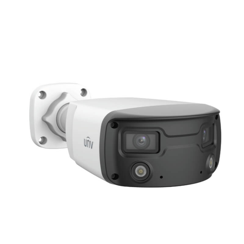 CAMARA BALA IP IR 4 MP,160 GRADOS, IR 30 Mt,DOBLE LENTE 4MM,2 MICROFONO,ULTRA H265,WDR,POE,IP67,ROI,HLC, MICRO SD,ONVIF PROFILE S,G,T. API, FUNCIONES