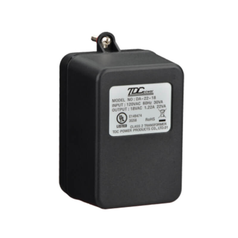 TRANSFORMADOR 18VCA PARA CENTRALES DE ALARMA SERIE B