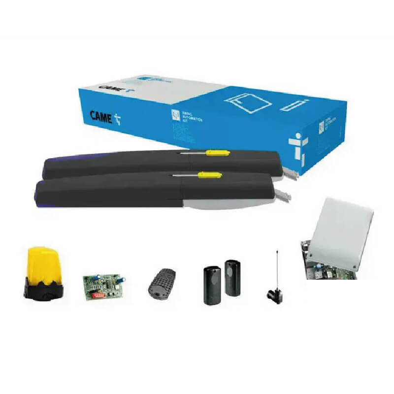 KIT MOTOR DE BRAZOS AXI PARA PUERTAS BATIENTES DE HASTA 2.5MTS. 2 HOJAS USO INTENSIVO,INC.TARJETA ZL65,TARJETA RF,1 CR,24VDC.