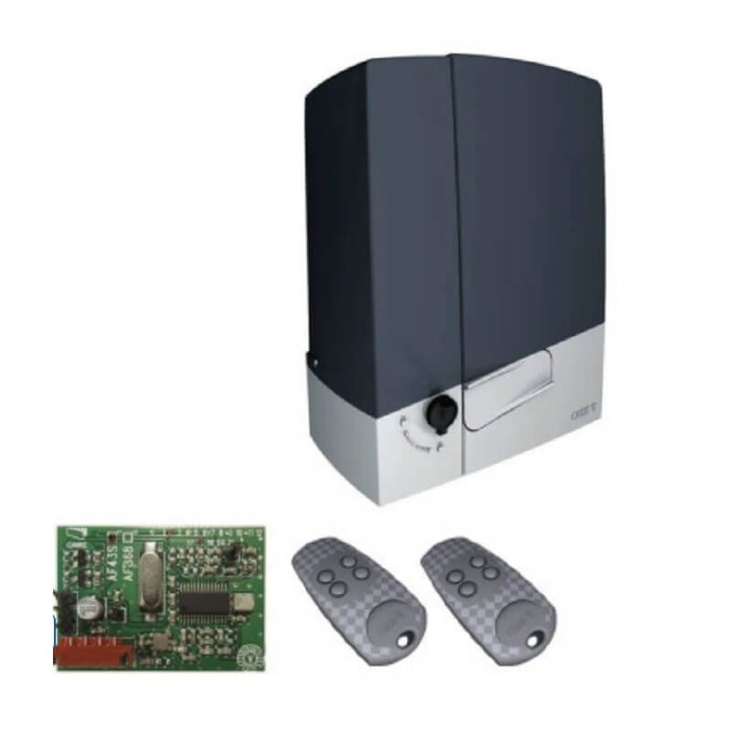 KIT MOTOR CORREDIZO BX-V CAPACIDAD DE 1000KG INC. TARJETA RF MODELO 001AF43S, EMISOR BICANAL MODELO 001TOP-432EE
