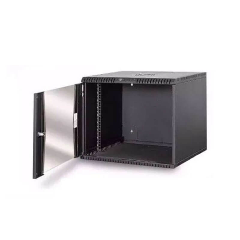 GABINETE DE PARED 12U CON PUERTA DE VIDRIO