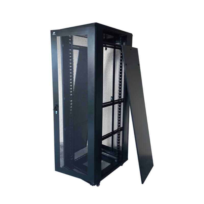RACK DE PARED 27U, PUERTA DE VIDRIO, 19